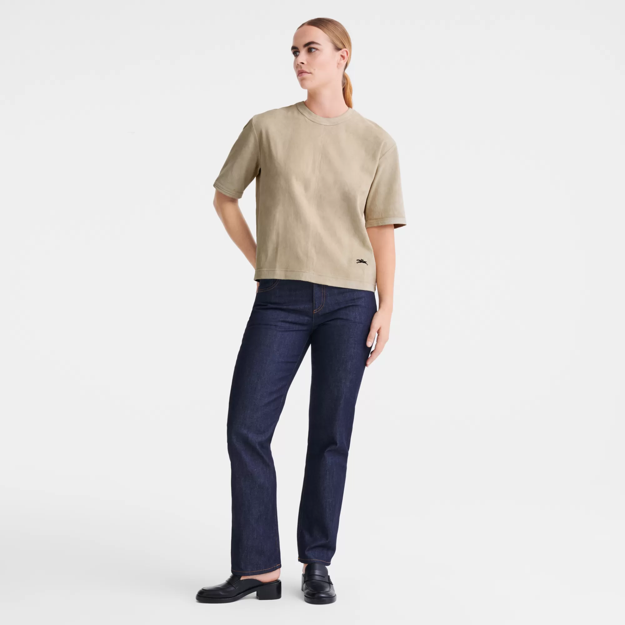 Tee-shirt en cuir | Longchamp Sale